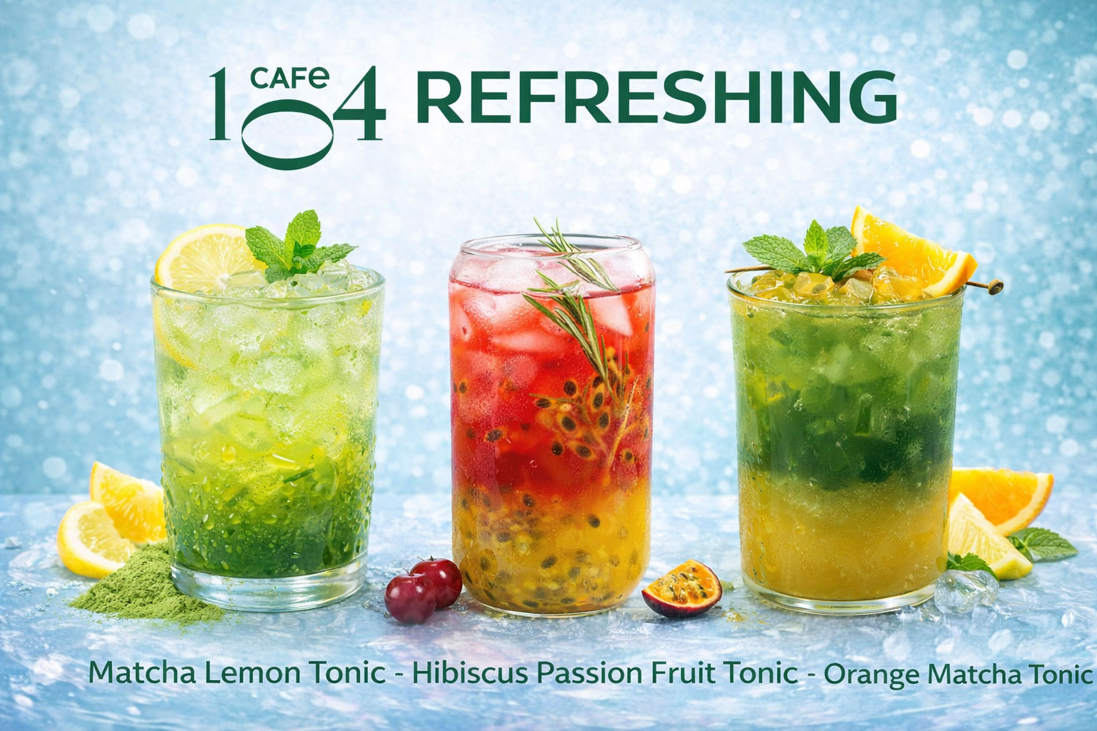 Cafe 104 food and drinks