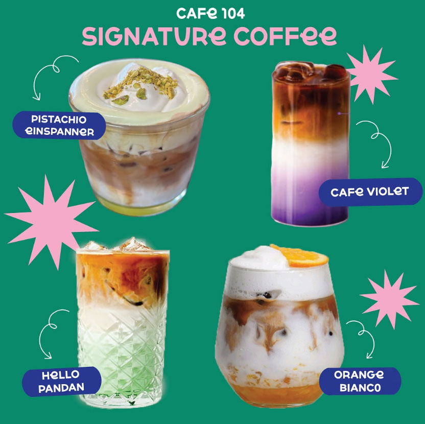 Cafe 104 food and drinks